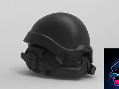 Mass Effect Ryder helmet ready to 3d printing 3D model