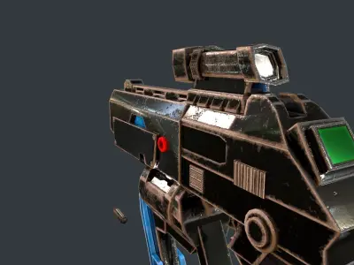 Sci-Fi Eagle Gun Low-poly 3D model