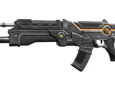 weapon sci fi Low-poly 3D model