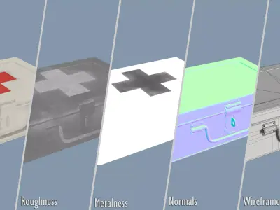 First Aid Kit ARVR Optimized PBR Low-poly 3D model