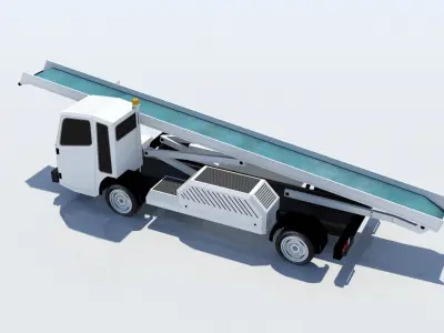 Darmec Belt Baggage Loader AIrport Low-poly 3D model
