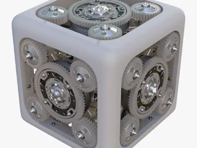Mechanical Gear Cube M1 3D model
