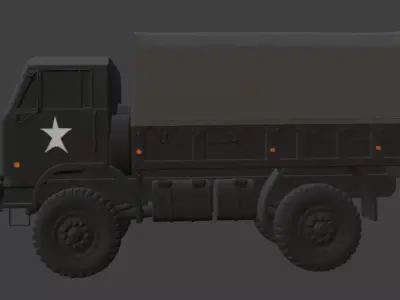 Military Cargo Truck 3D Model 3D model