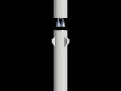 Blue Origin New Glenn Reusable Rocket 2020 Low-poly 3D model