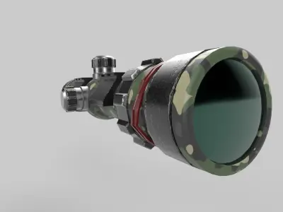 sniper scope Low-poly 3D model