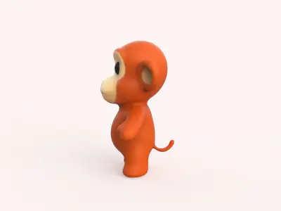 Little animal baby - Monkey cute - Character006  Low-poly 3D model