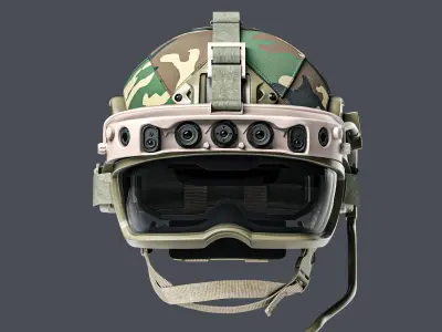 IVAS headset HoloLens Goggles Military Helmet 3D model