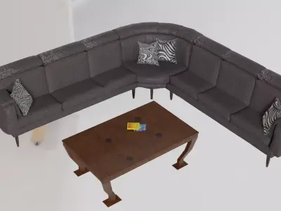 L sofa  Free 3D model
