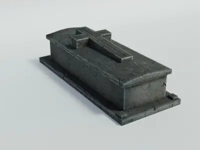 Grave 4 Low-poly 3D model