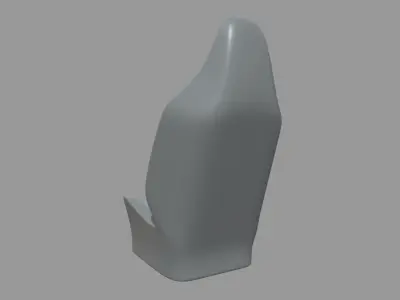 Car Seat 018 Low-poly 3D model