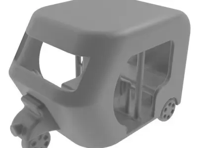 Auto Rickshaw Low-poly 3D model