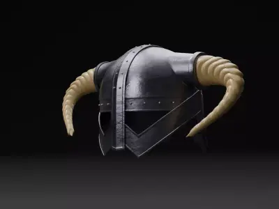 VIKING HELMET 3D LOW POLY Low-poly 3D model
