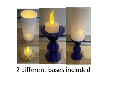 Christmas led tea light decoration bundle commercial use license 3D print model