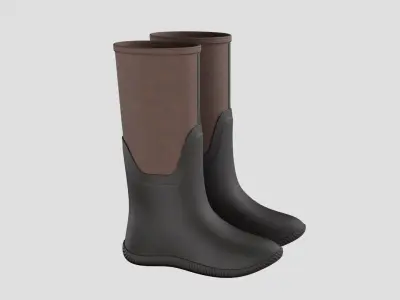 Waterproof Rubber Rain Boots  3D model