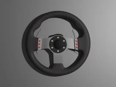 Electronic gaming steering wheel for pc Free 3D model