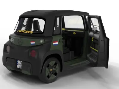 Opel Rocks-e 2020 Dutch Army HQ interior 3D model
