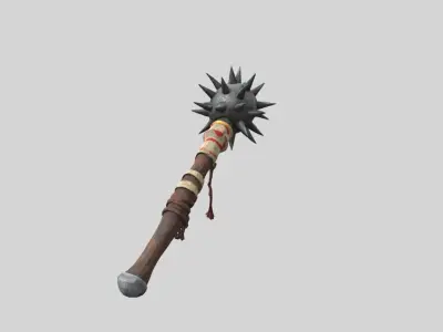 Spiked Mace Medieval Fantasy 3D Weapon Model Low-poly 3D model