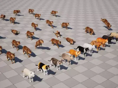 Cats Pack Free 3D model