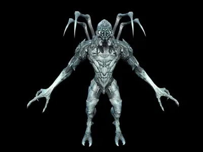 Needle beetle Low-poly 3D model