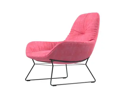 Cushion Armchair Slim Free 3D model