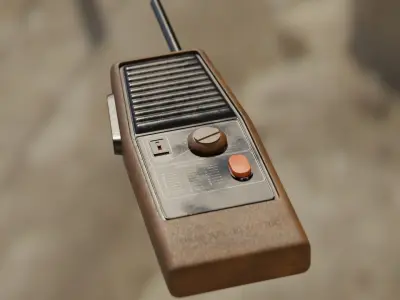 WALKIE TALKIE BLENDER FILE 4K TEXTURES  Low-poly 3D model