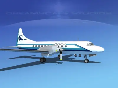 Convair CV-580 Republic 3D model