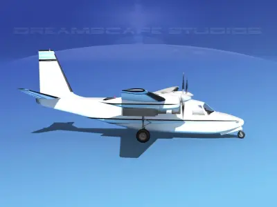 Aero Commander 500 V08 3D model