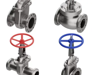 valve Low-poly 3D model