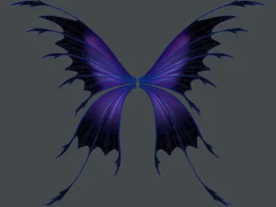 Fairy or Butterfly Wings Set C 3D model