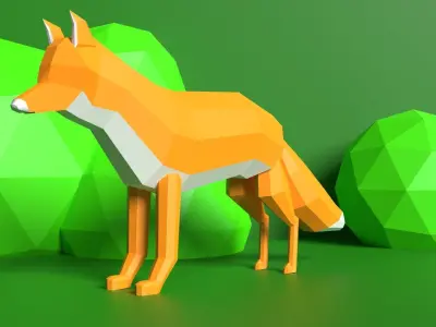 Little Foxy Free low-poly 3D model