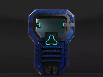 Deployable Riot Shield - Turntide Low-poly 3D model