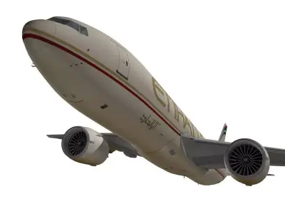 Boeing 777-200F Etihad Cargo 3D model