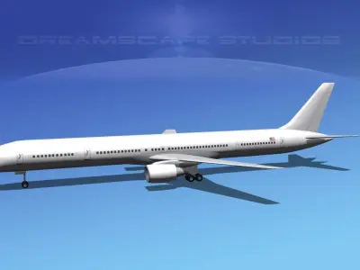 Boeing 757-300 LP SS Low-poly 3D model