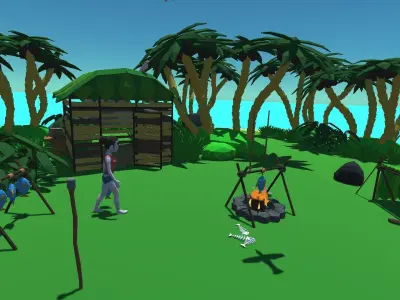 9t5 Low Poly Desert Island Low-poly 3D model