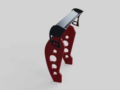 spoiler wing tuning rear auto garage  3D model