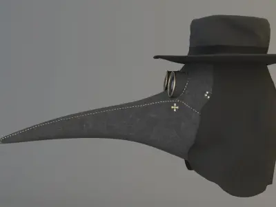 Plague Doctor Mask 3D model
