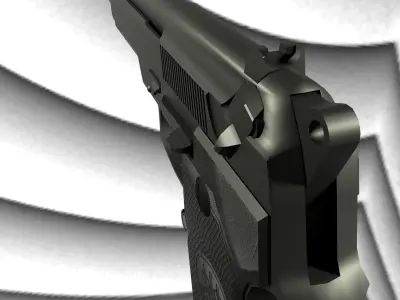Beretta 92FS Low-poly 3D model