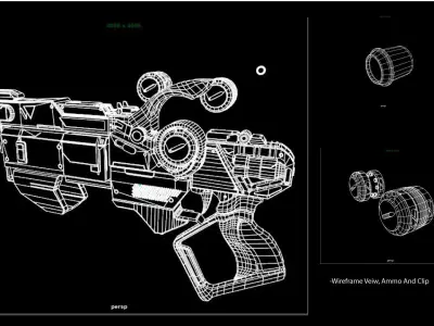 Concept Gun Model Low-poly 3D model