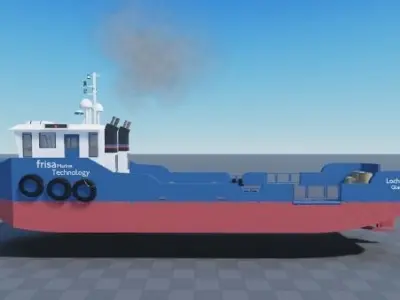 Construction Platform Supply Vessel Ship  3D model