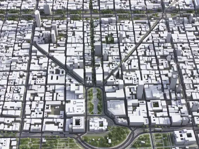 Buenos Aires Low-poly 3D model