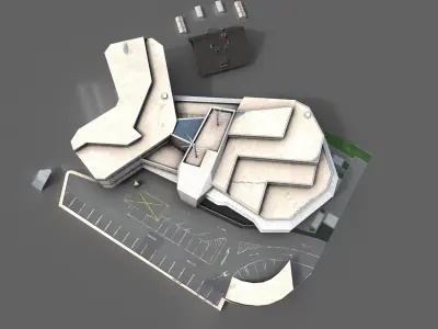 Airport Control Building 3D model
