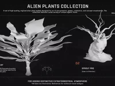 ALIEN PLANTS collection 3D model