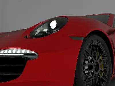 Luxury car Porshe 911 Carrera 4s based on a real car Free 3D model