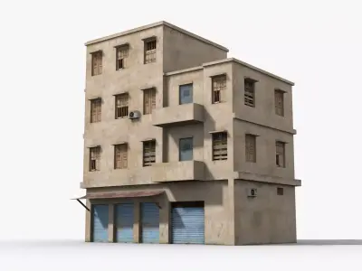 Arab Middle East Building x23 Low-poly 3D model