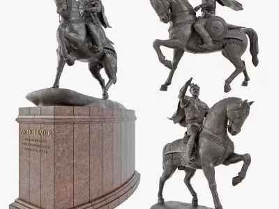 Realistic 3d model of the monument of Amir Temur 3D model