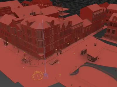 old europe streets 3D model