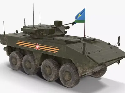 VPK-7829 Bumerang Green Dirt Logo Low-poly 3D model