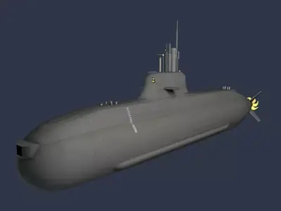 HNoMS U32 Low-poly 3D model