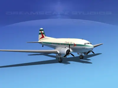 Douglas DC-3 Classic Air 3D model