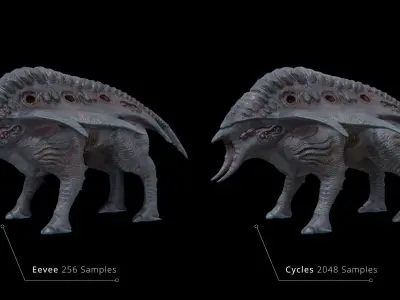 Behemoth Alien Creature Low-poly 3D model